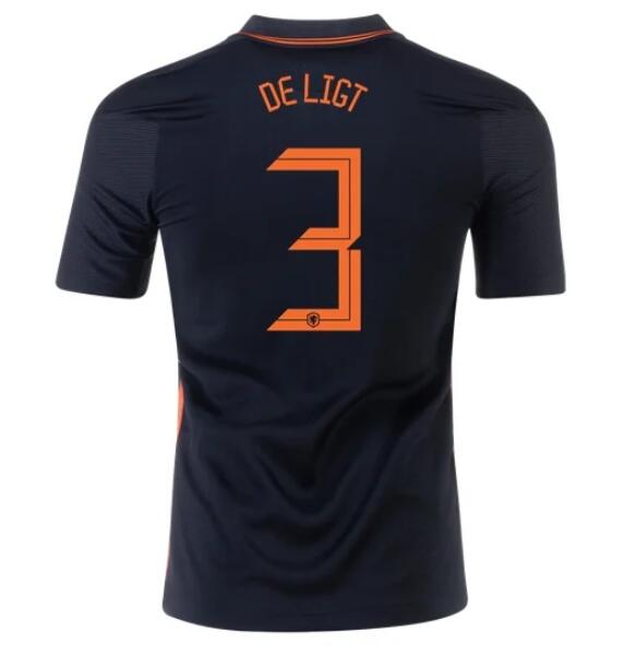 2020 EURO Netherlands Away Kit Soccer Jersey MATTHIJS DE LIGT 3